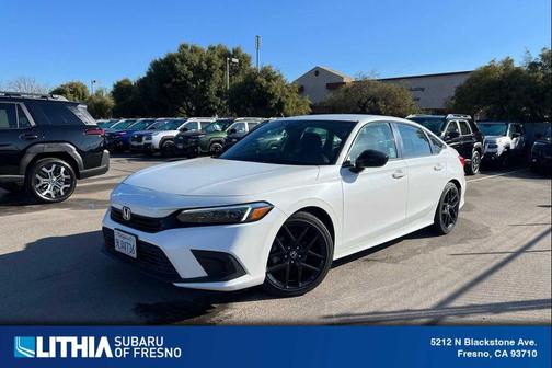 Platinum White Pearl 2024 Honda Civic Sport