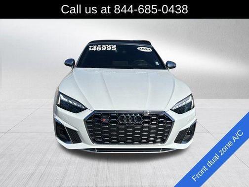 Glacier White Metallic w/ Black Roof 2021 Audi S5 3.0T Prestige