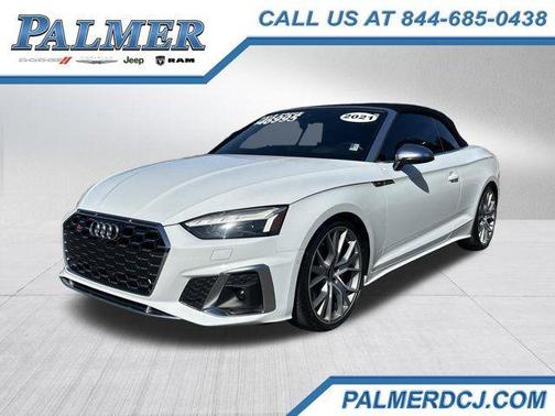 Glacier White Metallic w/ Black Roof 2021 Audi S5 3.0T Prestige