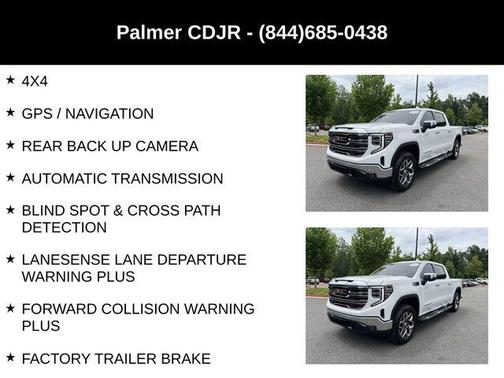 Summit White 2022 GMC Sierra 1500 SLT