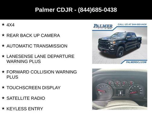 Black 2023 Chevrolet Silverado 1500 Custom Trail Boss