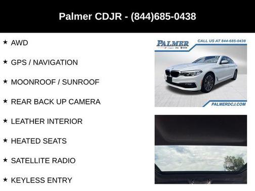 White Metallic 2017 BMW 530 i xDrive