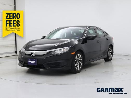 Black 2017 Honda Civic EX