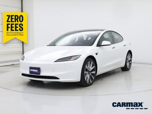 White 2025 Tesla Model 3 Long Range