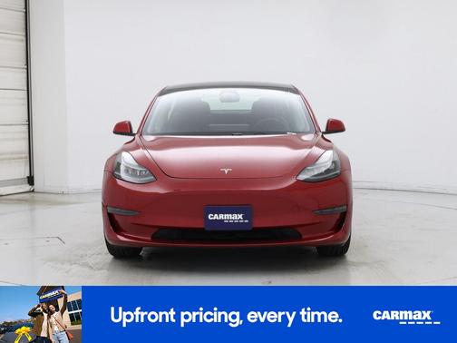 Red 2021 Tesla Model 3 Standard Range Plus