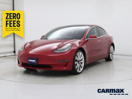 Red 2019 Tesla Model 3 Performance