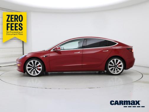 Red 2019 Tesla Model 3 Performance
