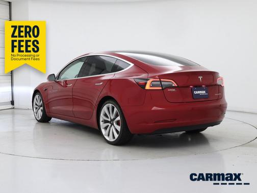 Red 2019 Tesla Model 3 Performance