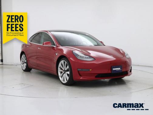 Red 2019 Tesla Model 3 Performance