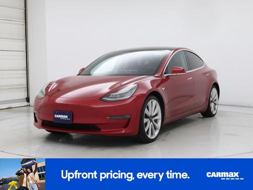 Red 2019 Tesla Model 3 Performance
