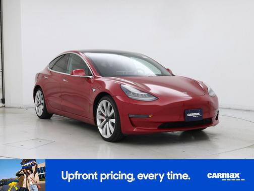 Red 2019 Tesla Model 3 Performance