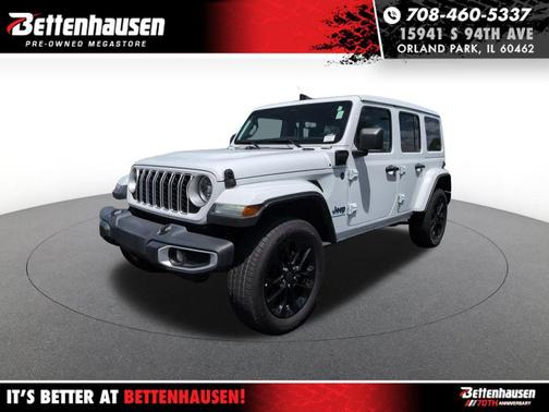 Bright White Clearcoat 2025 Jeep Wrangler 4xe Sahara