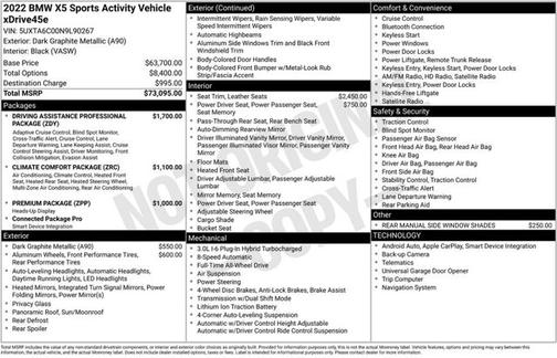 2022 BMW X5 xDrive45e