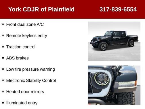 Black 2026 Jeep Gladiator Rubicon
