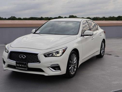 Pure White 2022 INFINITI Q50 3.0t LUXE