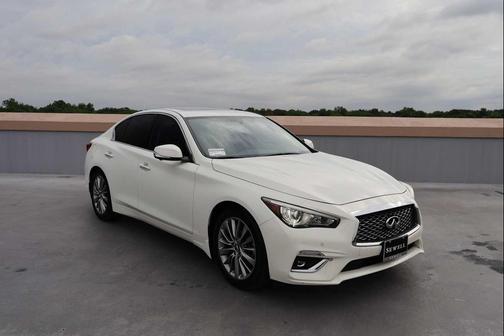 Pure White 2022 INFINITI Q50 3.0t LUXE