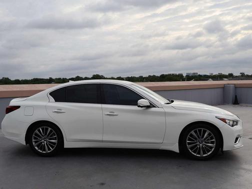 Pure White 2022 INFINITI Q50 3.0t LUXE