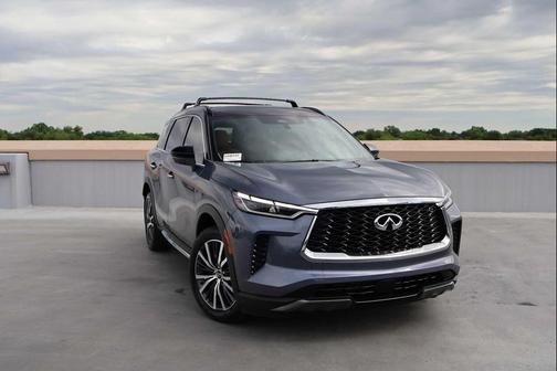 Moonbow Blue/Black Obsidian 2025 INFINITI QX60 AUTOGRAPH