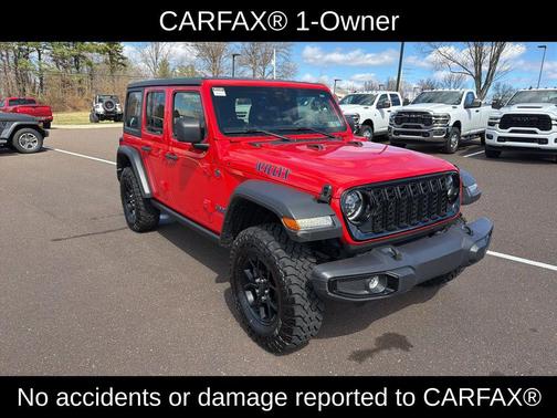 Firecracker Red Clearcoat 2025 Jeep Wrangler 4xe Willys