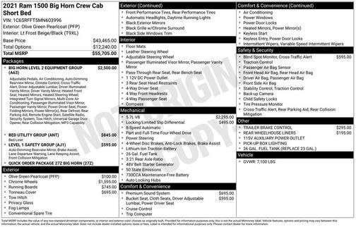 2021 RAM 1500 Big Horn/Lone Star