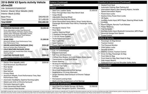 2016 BMW X3 xDrive28i