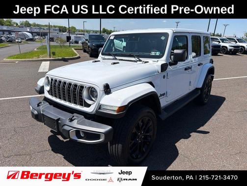 Bright White Clearcoat 2025 Jeep Wrangler 4xe Sahara