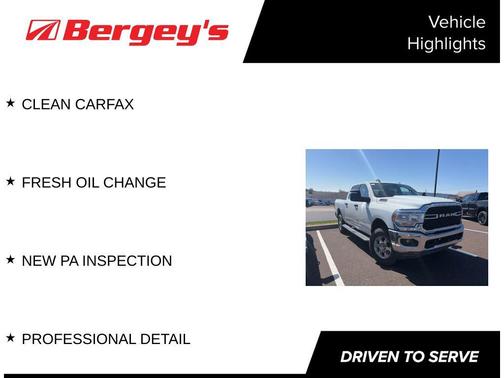 Bright White Clearcoat 2024 RAM 2500 Big Horn Crew Cab 4x4 6'4' Box