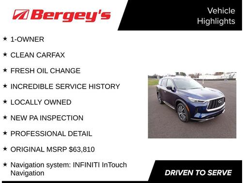 2022 INFINITI QX60 SENSORY