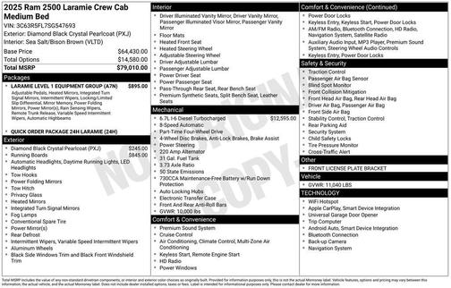 2025 RAM 2500 Laramie Crew Cab 4x4 6'4' Box