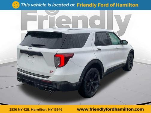 Star White Metallic Tri-Coat 2022 Ford Explorer ST