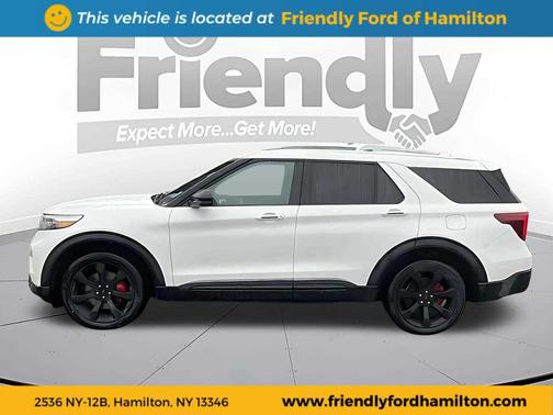 Star White Metallic Tri-Coat 2022 Ford Explorer ST