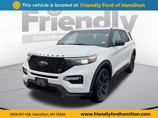 Star White Metallic Tri-Coat 2022 Ford Explorer ST