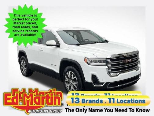 Summit White 2021 GMC Acadia SLE