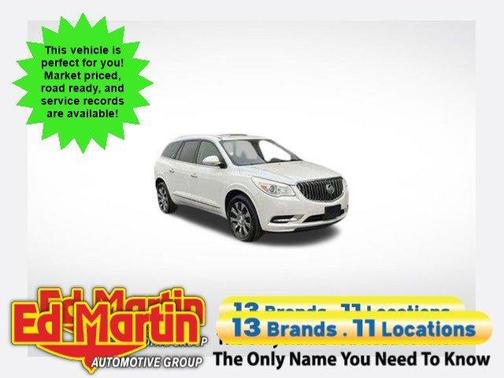 White Frost Tri-Coat 2017 Buick Enclave Leather
