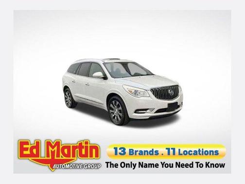 White Frost Tri-Coat 2017 Buick Enclave Leather