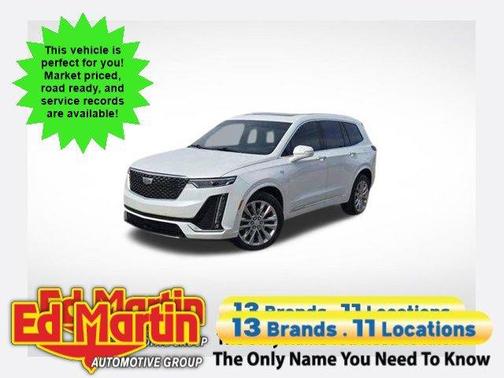 Crystal White Tri-Coat 2024 Cadillac XT6 Premium Luxury AWD
