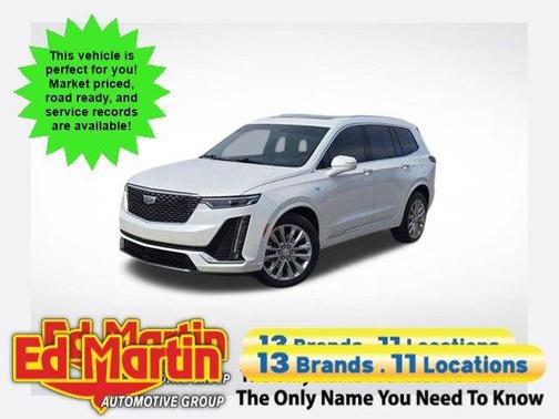 Crystal White Tri-Coat 2024 Cadillac XT6 Premium Luxury AWD