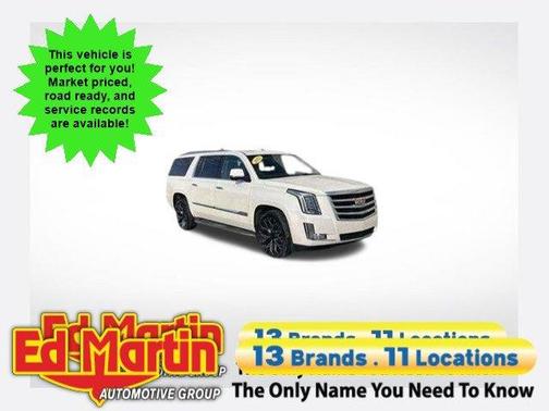 White Diamond Clearcoat 2015 Cadillac Escalade ESV Luxury