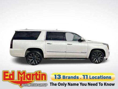 White Diamond Clearcoat 2015 Cadillac Escalade ESV Luxury