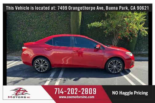 Burgundy 2016 Toyota Corolla S Plus