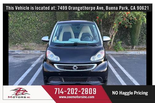 Black 2013 smart ForTwo Passion Hatchback Coupe 2D