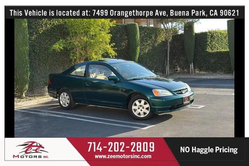 Green 2001 Honda Civic EX