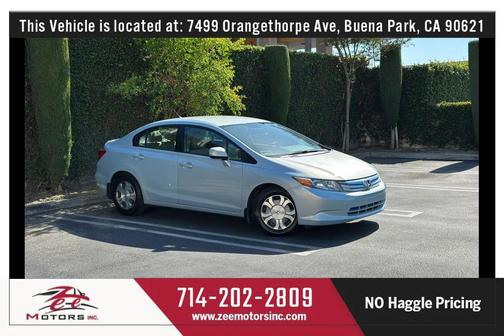 Silver 2012 Honda Civic Hybrid Base