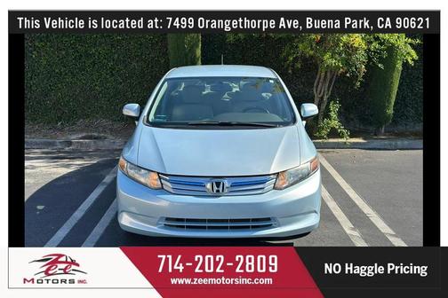 Silver 2012 Honda Civic Hybrid Base