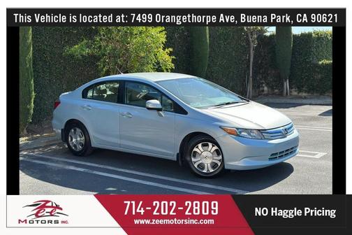 Silver 2012 Honda Civic Hybrid Base