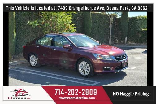 Burgundy 2014 Honda Accord Touring