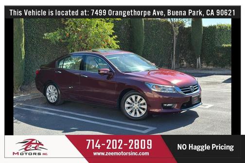 Burgundy 2014 Honda Accord Touring