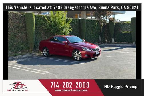 Burgundy 2012 Lexus IS 250C Base