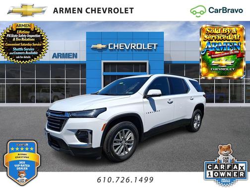 Summit White 2023 Chevrolet Traverse LT Cloth