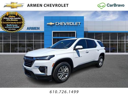 Summit White 2023 Chevrolet Traverse LT Cloth